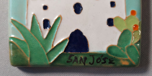 San Jose Pottery Mission Tile BungalowBILL antiques