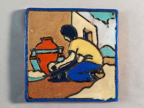 Harding Black Pottery Tile BungalowBILL Antiques