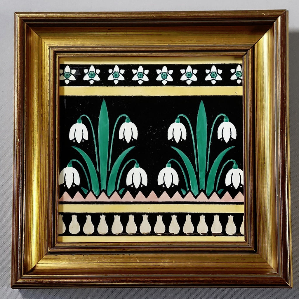 Christopher Dresser Snowdrop Tile for Minton Bungalow Bill Antiques