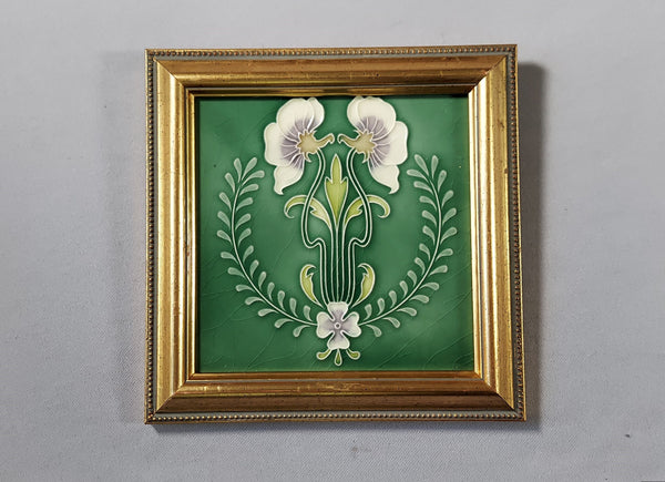 Art Nouveau Flower Tile Bungalow Bill Antiques