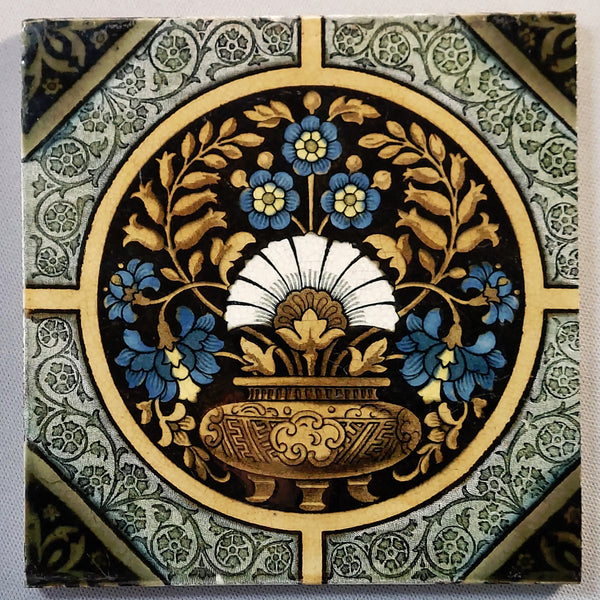 English Aesthetic Movement Tile Bungalow Bill Antique