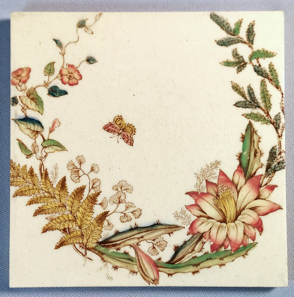 Antique English Transferware Tile Bungalow Bill Antiques