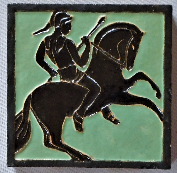 Franklin Tile Company Horseman Bungalow Bill Antique