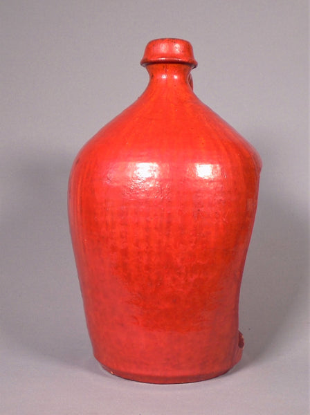 Chrome Red Candle Jug by Smithfield Pottery North Carolina Bungalow Bill