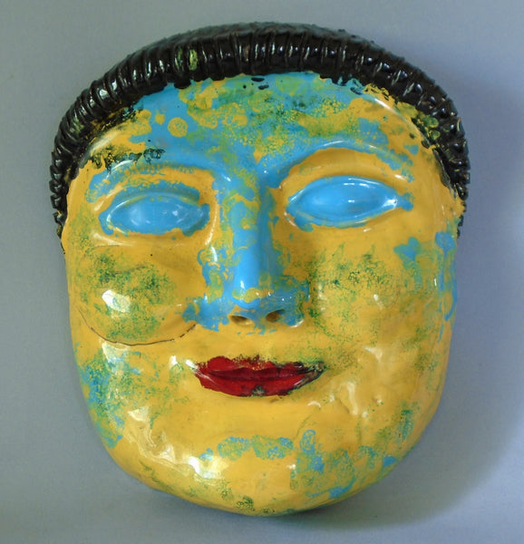 Pinca Grottaglie Italian Pottery mask Bungalow Bill Antique