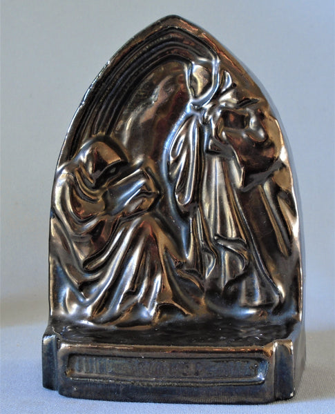 Continental Faience & Tile Co. Bookends "Solitude" Bungalow Bill Antique
