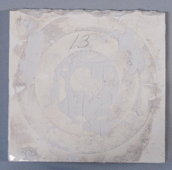 Victorian Era Hand Painted Tile of Baby Chicks Bungalow Bill Antique