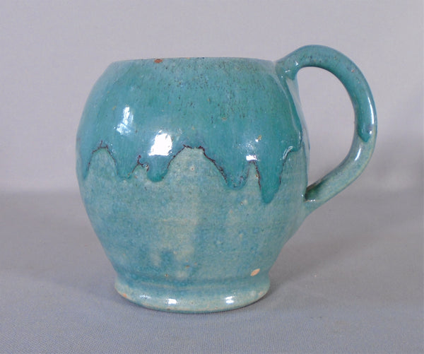 North State Carolina Pottery Chinese Blue Mug Southern Highlanders Bungalow Bill Antique