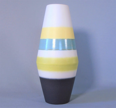 Amano Mid Century Striped West German Pottery Vintage Vase Bungalow Bill Anique