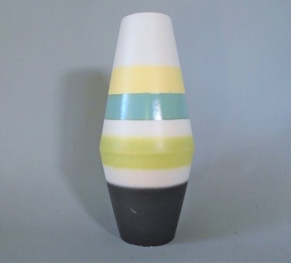 Amano Mid Century Striped West German Pottery Vintage Vase Bungalow Bill Anique