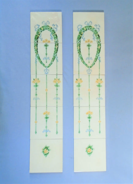 Edwardian Fireplace Tiles Bungalow Bill Antique