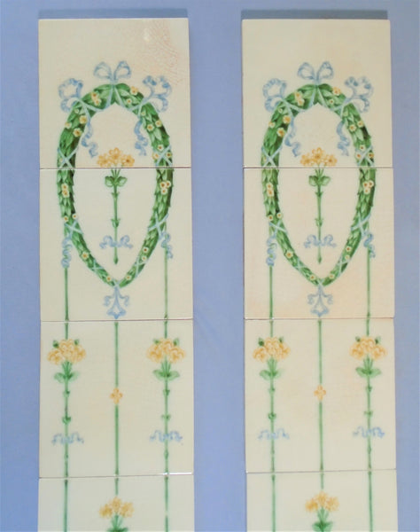 Edwardian Fireplace Tiles Bungalow Bill Antique