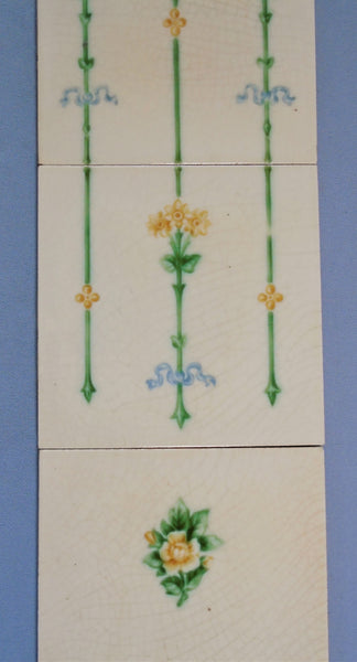 Edwardian Fireplace Tiles Bungalow Bill Antique