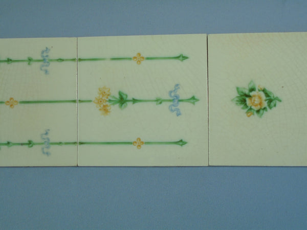 Edwardian Fireplace Tiles Bungalow Bill Antique