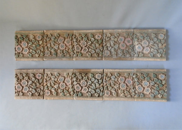 Claycraft Potteries Tiles Flower Border Bungalow Bill Antique