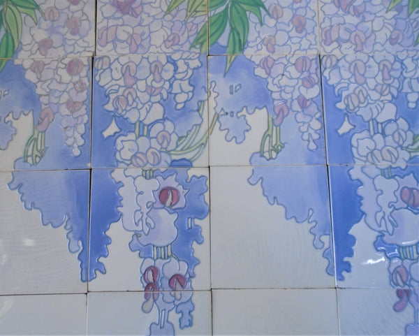 Le Glaive Tile Panel Wisteria Bungalow Bill Antique