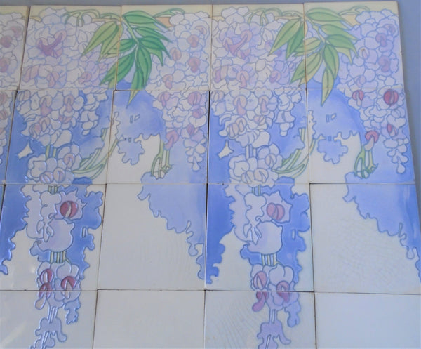 Le Glaive Tile Panel Wisteria Bungalow Bill Antique