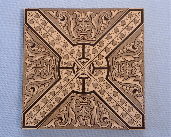 International Tile Co Brooklyn NY Lily of the Valley & Tulips Bungalow Bill Antique