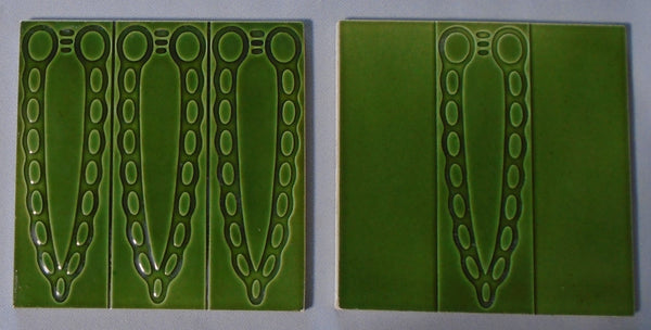 Ernst Teichert Meissen Art Nouveau Tile Bungalow Bill Antique