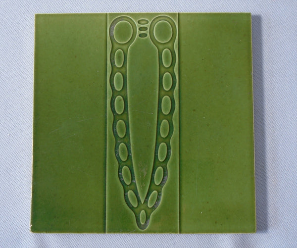 Ernst Teichert Meissen Art Nouveau Tile Bungalow Bill Antique