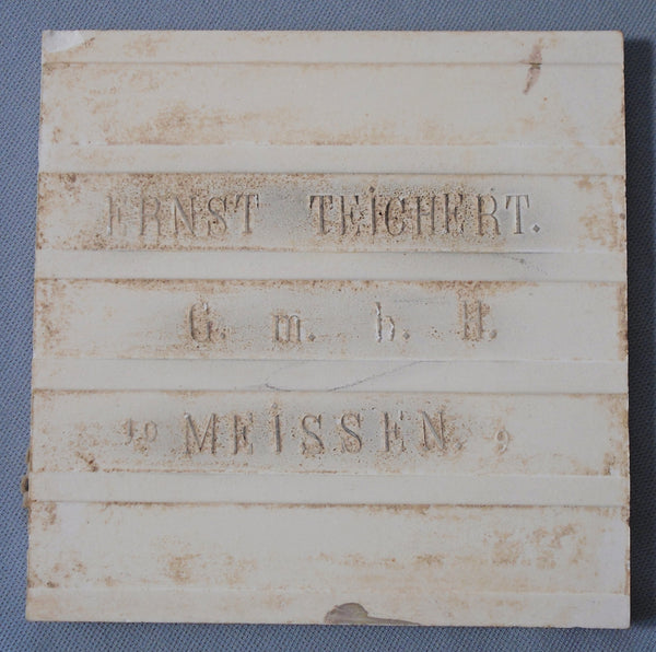 Ernst Teichert Meissen Art Nouveau Tile Bungalow Bill Antique