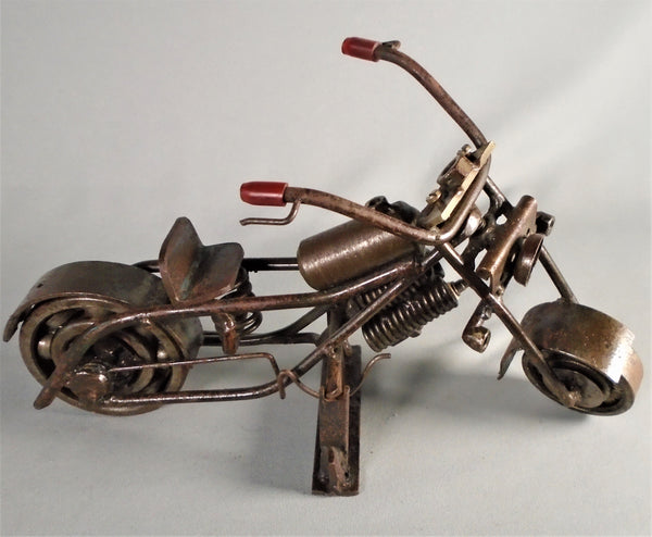 Vintage Outsider Art Motorcycle Sculpture