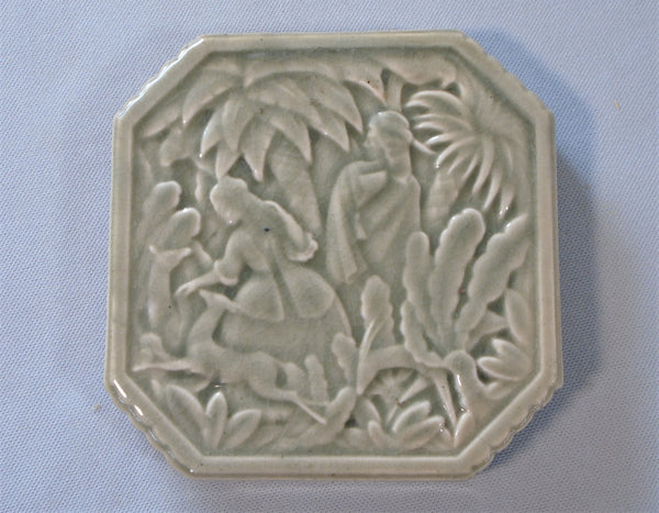 Art Deco Tea Tile Bungalow Bill Antique