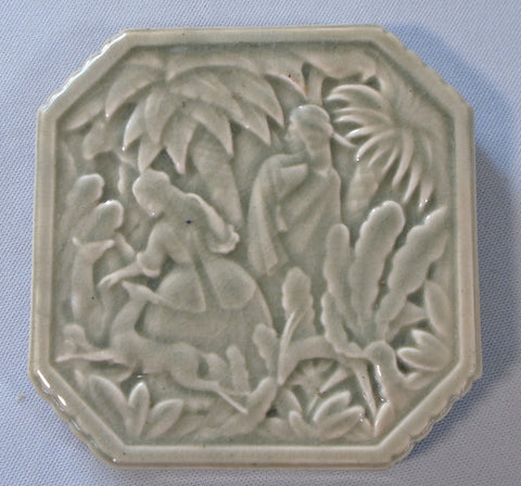 Art Deco Tea Tile Bungalow Bill Antique