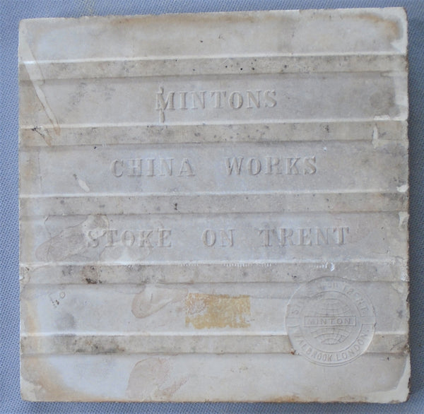 Minton Series Tile ''The Views'' Castle Ruins Bungalow Bill Antique