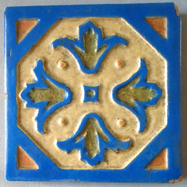 Flint Faience Tile Bungalow Bill Antique