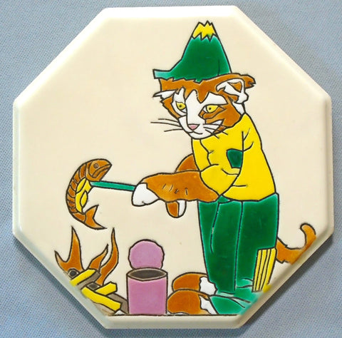 Gladding McBean Hobo Cat Tile Bungalow Bill Antique