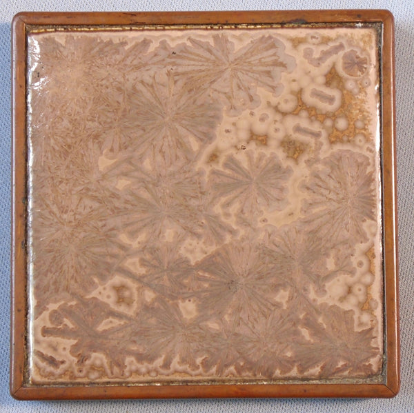 Crystal Glazed Tile in Brass Trivet Bungalow Bill Antique