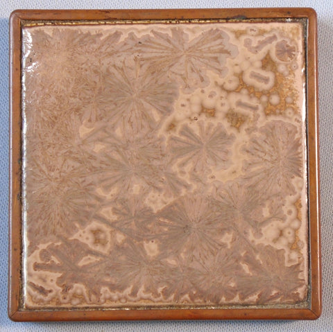 Crystal Glazed Tile in Brass Trivet Bungalow Bill Antique