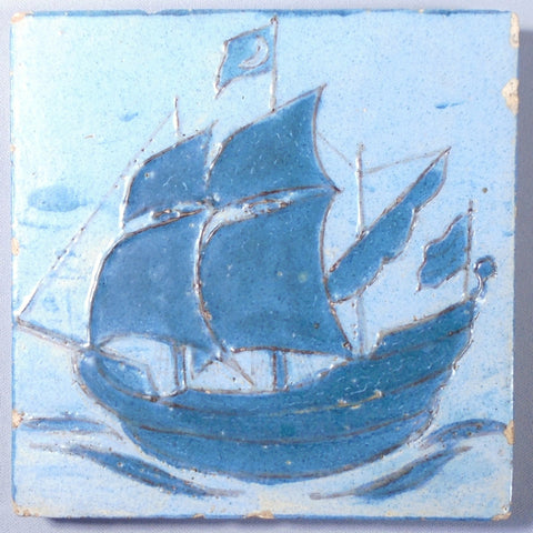 Volkmar Tile Ship Bungalow Bill Antiques