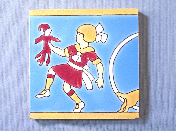 Gladding McBean Tile Art Deco Girl Bungalow Bill Antiques