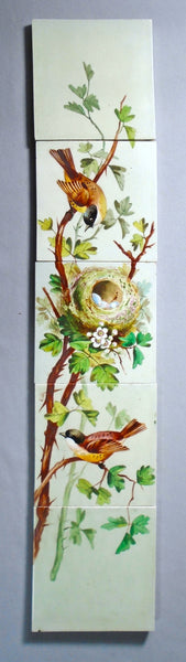 Fireplace surround Hand Painted birds Bungalow Bill antiques
