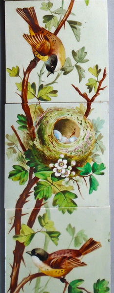 Fireplace surround Hand Painted birds Bungalow Bill antiques