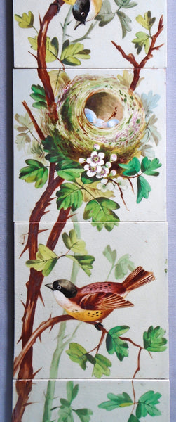 Fireplace surround Hand Painted birds Bungalow Bill antiques