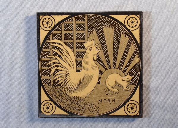 T & R Boote Tile Morn Rooster Bungalow Bill antiques