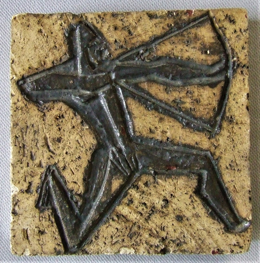 Loré Ceramic Brutalist Zodiac Tile Sagittarius