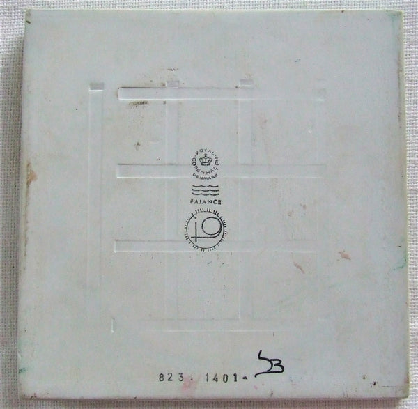 Royal Copenhagen Aluminia Faience Pottery Tile