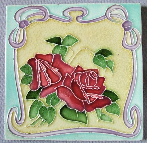 T & R Boote At Nouveau Tile Tubelined Roses