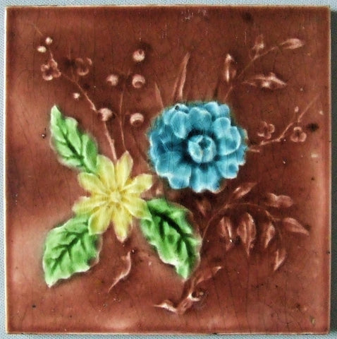 English Victorian Tile Bungalow Bill Antique