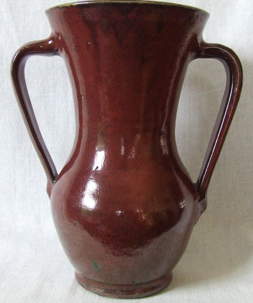 JB Cole Oxblood North Carolina Pottery Vase Sang de Boeuf