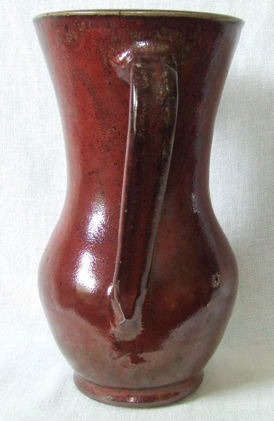 JB Cole Oxblood North Carolina Pottery Vase Sang de Boeuf