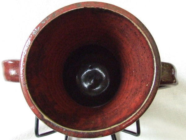 JB Cole Oxblood North Carolina Pottery Vase Sang de Boeuf