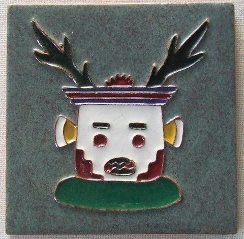 Desert House Lotz McKusick Gila Pottery Tile Kachina Head