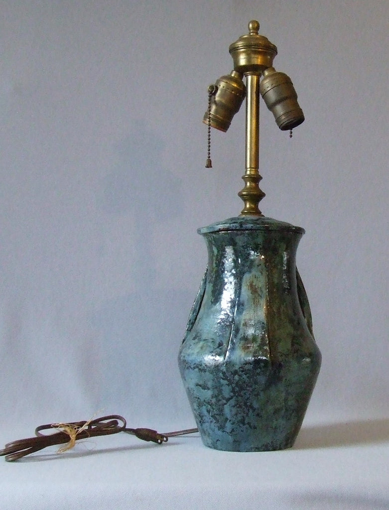 Frey Art Pottery Lamp Arts & Crafts Hand Made Folk Studio