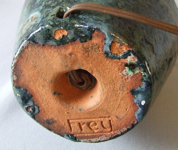 Frey Art Pottery Lamp Arts & Crafts Hand Made Folk Studio