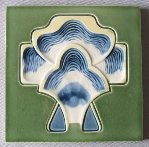 German Secessionist Tile by Tonwerk Offstein